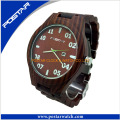 Relógio de madeira de garantia de qualidade relógio casual para homens e mulheres